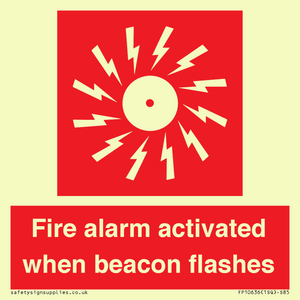 Fire alarm activated when beacon flashes
